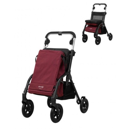 Andador con Carro de Compra y Asiento Plegable