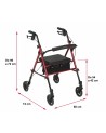 Andador Rollator Ligero Con Asiento Regulable