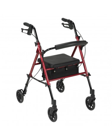 Andador Rollator para ancianos ligero con asiento regulable