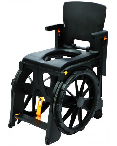 Silla Wheelable de Ducha e Inodoro Autopropulsable y Plegable