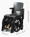 Silla Wheelable de Ducha e Inodoro Autopropulsable y Plegable