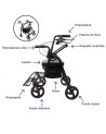 Andador para Adultos con Silla (2 en 1)