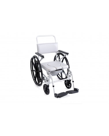 Silla de Ducha y WC de Aluminio con Ruedas Grandes