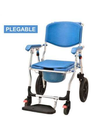 Silla de Ducha y WC con Ruedas Plegable Adas