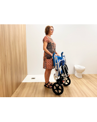 Silla de Ducha y WC con Ruedas Plegable Adas