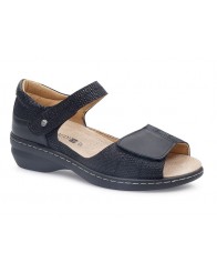 Sandalia Mujer con Cierre Velcro NEGRO