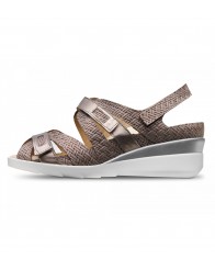 Sandalias con Cuña Plateadas