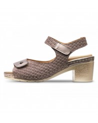Sandalias con Tacón y Plantilla Extraíble marrón