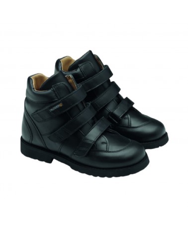 Bota Infantil de Horma Orto con Cierre de Velcro - Color Negro