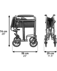 Silla de ruedas estrecha para interior Medidas plegado