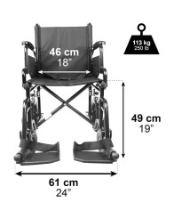 Silla de Ruedas Plegable y Ligera para Transporte