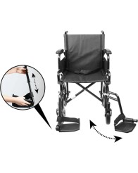 Silla de Ruedas Plegable y Ligera para Transporte