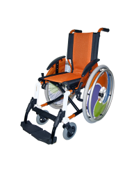 Silla de Ruedas Plegable Infantil Line Naranja