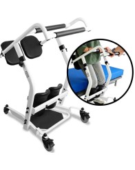 Silla de transferencia ergonómica con barras acolchadas para impulso seguro