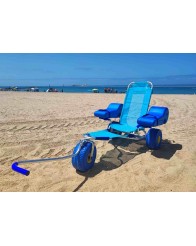 Silla de Ruedas Anfibia Atlantic Chair Novaf | Playa, Baño, Desmontable, 125kg