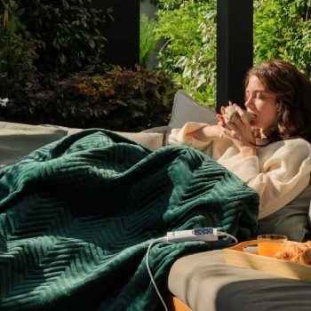 Manta Térmica Suave Relax Armonía Verde 3 Programas