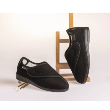 Zapatilla terapéutica con licra para Juanetes (Hallux Valgus) y pie diabético. Abertura total