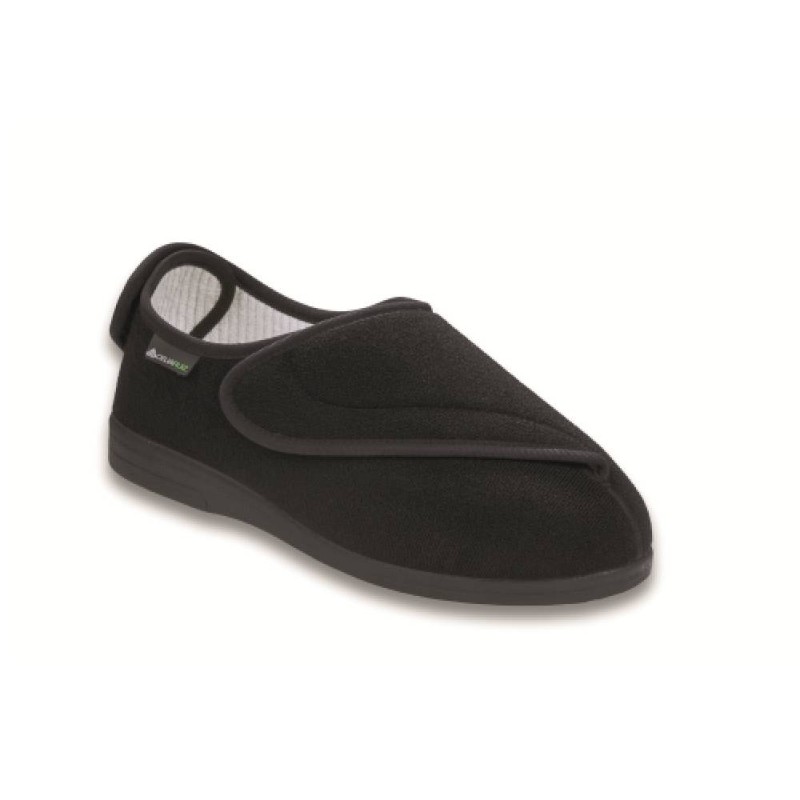 Zapatilla terapéutica con licra para Juanetes (Hallux Valgus) y pie diabético. Abertura total.
