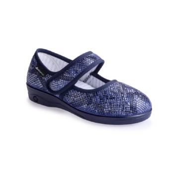 Merceditas ortopédicas de mujer con correa extralarga para empeines pronunciados y pie delicado.