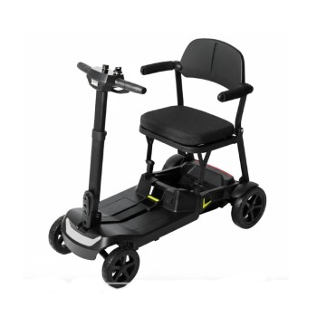 Scooter eléctrico Teyder ZHIK plegable de color negro, destacando su diseño moderno y compacto para el transporte.