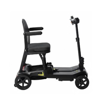 Scooter eléctrico Teyder ZHIK plegable de color negro, destacando su diseño moderno y compacto para el transporte.