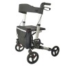 Andador Rollator de aluminio IBILI con 4 ruedas, asiento acolchado, bolsa de almacenamiento y frenos de maneta.