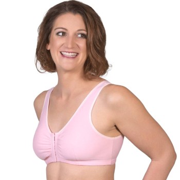 Sujetador de descanso post-operatorio Leisure BH 110 de algodón con cierre delantero y espalda alta.