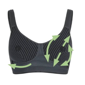 Sujetador deportivo Move One Bra de nylon y elastano, sin aros, con tecnología de flocado de silicona 3D.