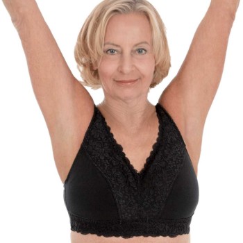 Bustier para prótesis de mama Embrace 503 de algodón, con encaje elástico en el escote.