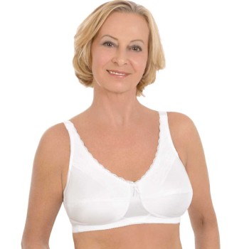 Sujetador para prótesis Lace Soft 135 de microfibra con encaje, laterales anchos y copas suaves.