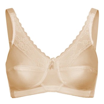 Sujetador para prótesis Lace Soft 135 de microfibra con encaje, laterales anchos y copas suaves.