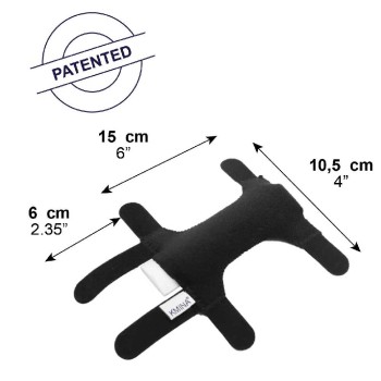 Fundas acolchadas negras de neopreno y silicona para empuñadura de muleta.