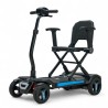 Scooter eléctrico plegable Libercar Zenit de color azul con chasis de magnesio.