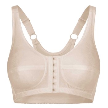 Sujetador para prótesis X-Back Rose color beige con cierre frontal y refuerzo en la espalda.