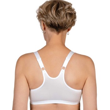 Sujetador para prótesis X-Back Rose color beige con cierre frontal y refuerzo en la espalda.