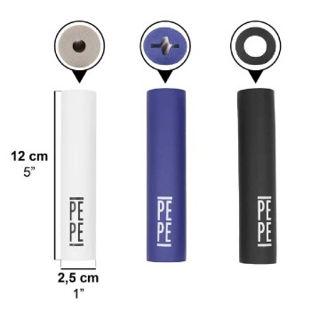 Juego de 6 tubos de espuma de colores azul, negro y blanco para engrosar mangos de cubiertos y utensilios.