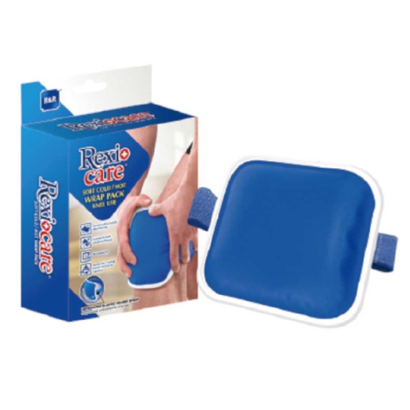 Compresa termoterapéutica de gel azul de 18 x 12 cm para terapia de frío y calor.