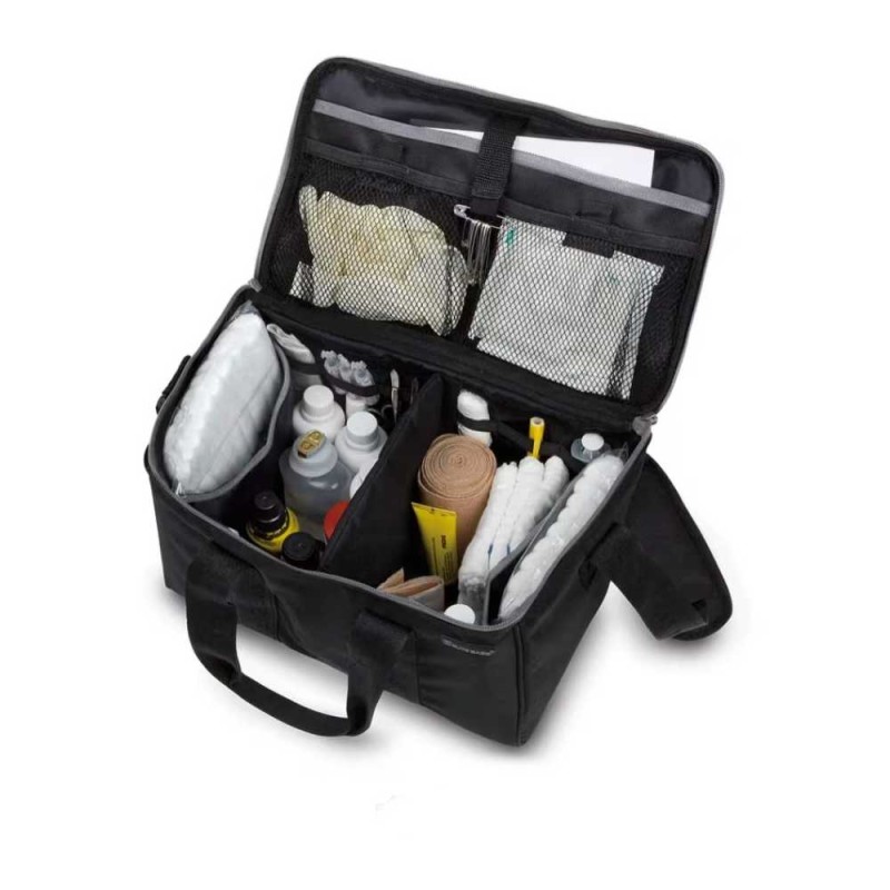 Bolsa de primeros auxilios Multy’s con bandolera acolchada y múltiples compartimentos internos.