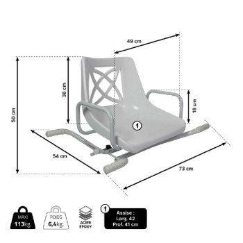Asiento Giratorio de Bañera Emo