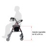 Andador Rollator Ligero Con Asiento Regulable