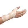Férula de inmovilización para pulgar y muñeca en termoplástico color beige, con forro de Plastazote y cierres de velcro técnico.