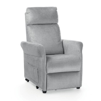 Sillón elevador relax modelo Chloe con diseño ergonómico, disponible en gris perla y rosa