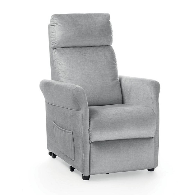 Sillón elevador relax modelo Chloe con diseño ergonómico, disponible en gris perla y rosa