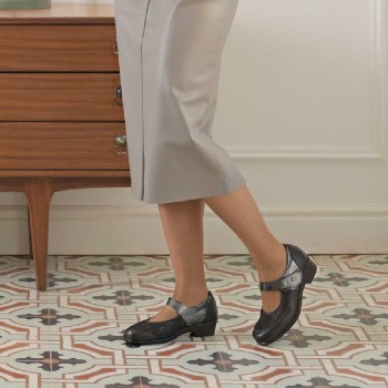 Zapato Confort Mujer Negro Dedos en Garra y Juanetes