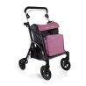 Rollator de aluminio para exteriores modelo Komby con bolsa de compras delantera