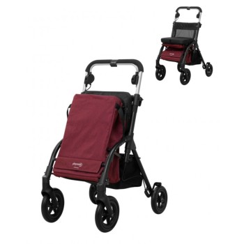 Andador con Carro de Compra y Asiento Plegable