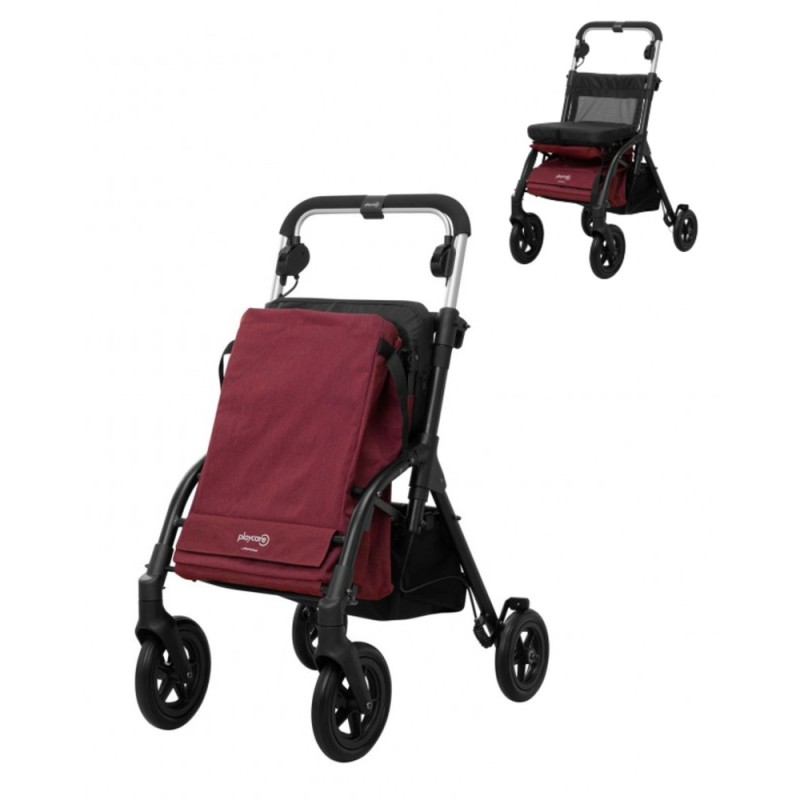 Andador con Carro de Compra y Asiento Plegable