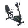 Bicicleta estática reclinada Crossy RP956 de chasis bajo de acero negro con asiento regulable