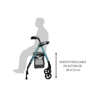 Andador de Aluminio ZEN LITE Ayudas Dinámicas AD143 | Solo 51 cm