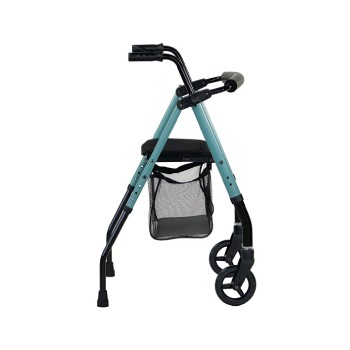 Andador de aluminio súper estrecho ZEN LITE en color azul con asiento regulable en altura